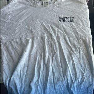 Pink Long Sleeve Ombré Blue